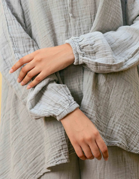 MUSLIN FLARED A-LINE TOP